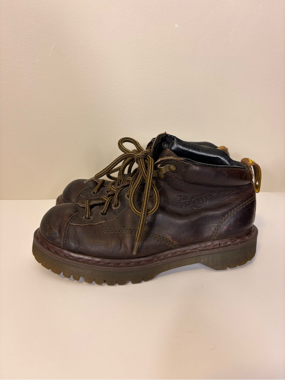 Dr. Martens Brown Leather Lace-Up Chunky Boots Unisex UK 7 = Men’s 8, Women’s 9